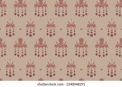 Ikkat or ikat diamond batik textile seamless pattern digital vector design for Print saree Kurti Borneo Fabric border brush symbols swatches cotton
