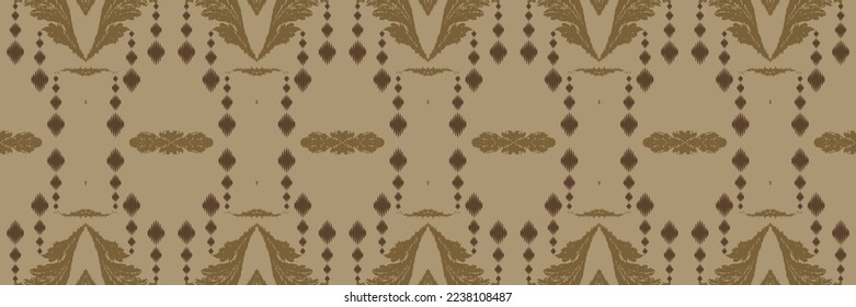 Ikkat or ikat floral batik textile seamless pattern digital vector design for Print saree Kurti Borneo Fabric border brush symbols swatches cotton