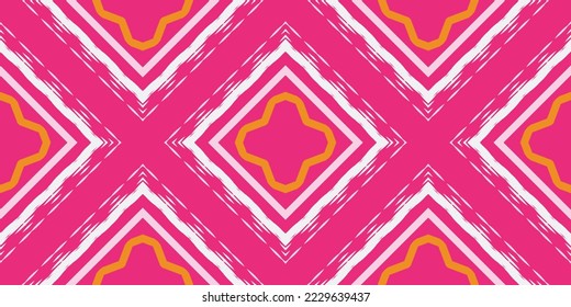 Ikkat or Ikat flower tribal background Seamless Pattern. Ethnic Geometric Batik Ikkat Digital vector textile Design for Prints Fabric saree Mughal brush symbol Swaths texture Kurti Kurtis Kurtas