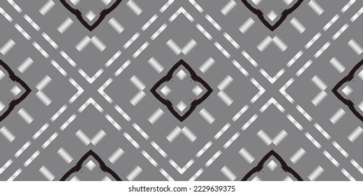 Ikkat or Ikat flowers tribal art Seamless Pattern. Ethnic Geometric Batik Ikkat Digital vector textile Design for Prints Fabric saree Mughal brush symbol Swaths texture Kurti Kurtis Kurtas