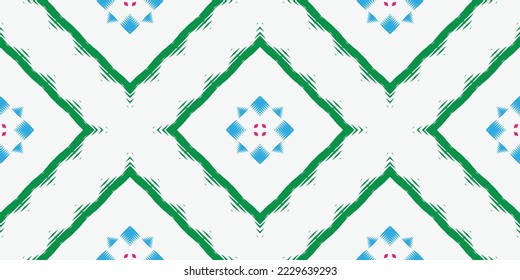 Ikkat or Ikat flowers tribal background Seamless Pattern. Ethnic Geometric Ikkat Batik Digital vector textile Design for Prints Fabric saree Mughal brush symbol Swaths texture Kurti Kurtis Kurtas