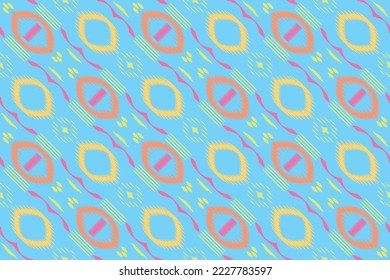 Ikkat o ikat impresión batik textil diseño vectorial digital sin fisuras para Print saree Kurti Borneo Tejidos símbolos de pincel de malezas swatings algodón