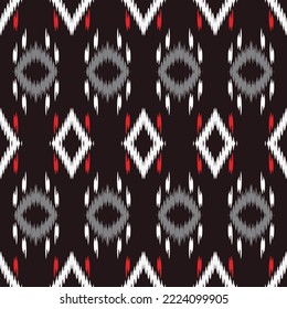 Ikkat or ikat stripe batik textile seamless pattern digital vector design for Print saree Kurti Borneo Fabric border brush symbols swatches party wear