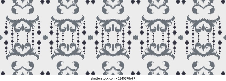 Ikkat or ikat stripe batik textile seamless pattern digital vector design for Print saree Kurti Borneo Fabric border brush symbols swatches cotton