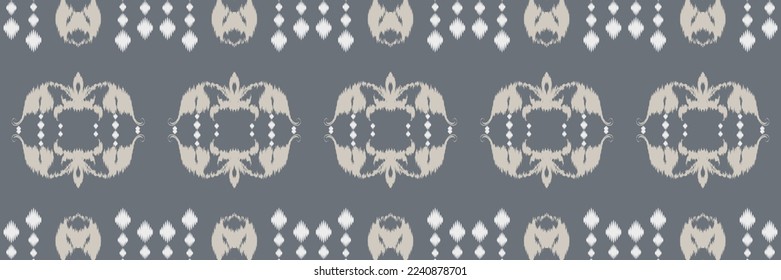 Ikkat or ikat stripe batik textile seamless pattern digital vector design for Print saree Kurti Borneo Fabric border brush symbols swatches stylish