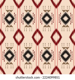 Ikkat or ikat texture batik textile seamless pattern digital vector design for Print saree Kurti Borneo Fabric border brush symbols swatches cotton
