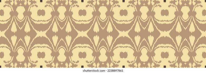 Ikkat o ikat textura batik textil diseño vectorial digital sin fisuras para Print saree Kurti Borneo Tejidos símbolos de pincel de borde swatches fiesta de desgaste