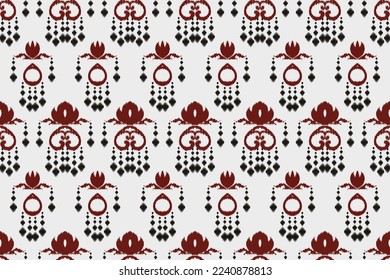 Ikkat o ikat textura batik textil diseño vectorial digital sin fisuras para Print saree Kurti Borneo Tejidos símbolos de pincel de barandillas de diseño