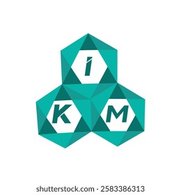 IKM creative minimalist letter logo. IKM unique vector initials alphabet letter logo design
