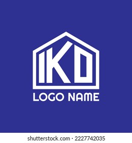 Diseño del logotipo de la propiedad de la vivienda inicial de IKO