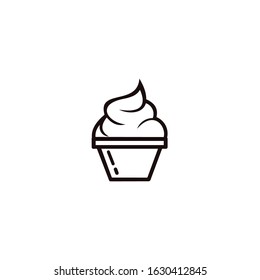 Ikon Cup Cake, Bakery Label, Baker Logo, Pie Icon, Baking Logo.