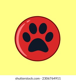 Ikon jejak kaki anjing, vector jejak kaki anjing, logo jejak kaki anjing. 