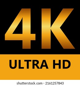 Ikon Resolusi 4K Ultra HD Untuk Web Dan Seluler