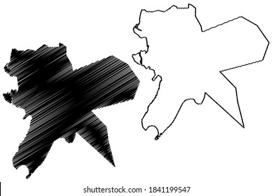 Ikorodu City (Federal Republic of Nigeria, Lagos State) map vector illustration, scribble sketch City of Ikorodu map