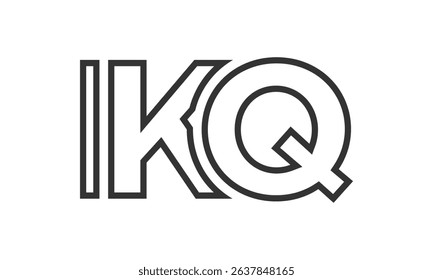IKQ logo design template with strong and modern bold text. Initial based vector logotype featuring simple and minimal typography. Trendy company identity ideal for businesses brand presence.