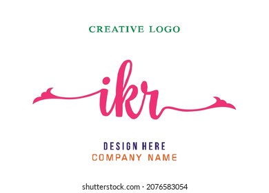 IKR lettering logo is simple, easy to understand and authoritative