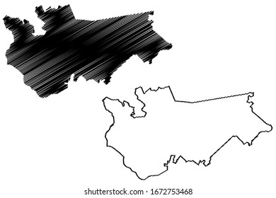 Ikskile Municipality (Republic of Latvia, Administrative divisions of Latvia, Municipalities and their territorial units) map vector illustration, scribble sketch Ikskile map