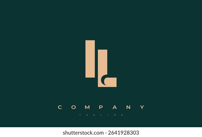 IL Abstract Geometric Logo Design. Modern and elegant logo design with simplistic typography elements, showcasing branding excellence.