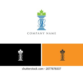 Plantilla de diseño de logotipos de capas curvadas de IL