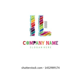 IL Full color initial logo vector