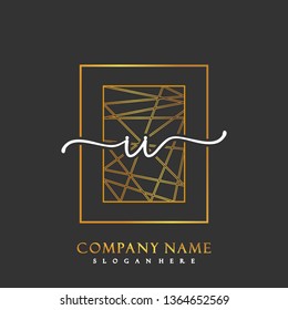 IL Initial Handwriting logo template vector