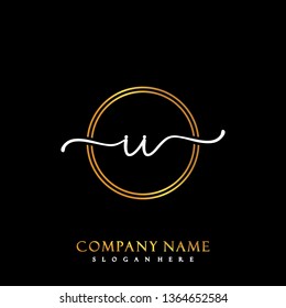 IL Initial Handwriting logo template vector