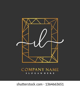 IL Initial Handwriting logo template vector