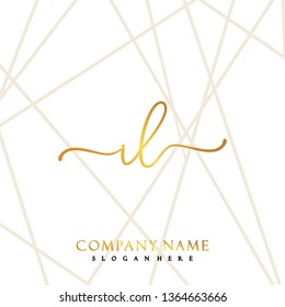 IL Initial Handwriting logo template vector