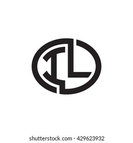 IL initial letters looping linked ellipse monogram logo