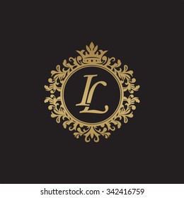 IL initial luxury ornament monogram logo