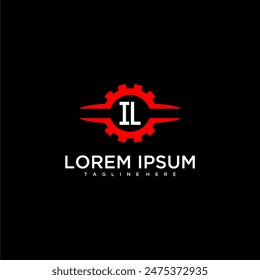 Monograma inicial de IL para el Vector de diseño de logotipo automotriz