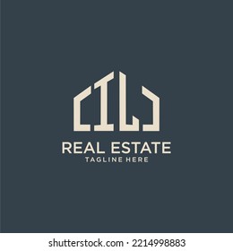 IL initial monogram logo for real estate design