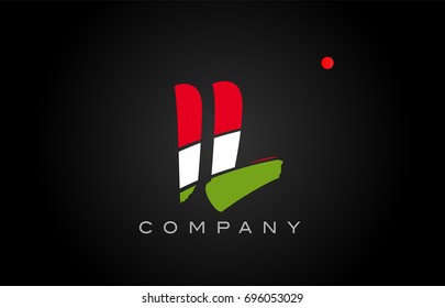IL I L letter logo combination alphabet vector creative company icon design template modern