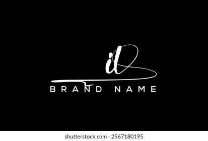 IL letter beauty handwriting vector logo. 