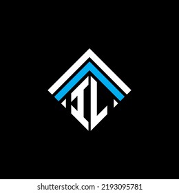 Diseño creativo del logotipo de la letra IL con gráfico vectorial, logotipo IL simple y moderno.