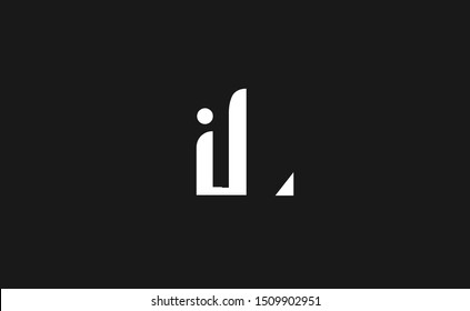 IL Letter Logo Design with Creative Modern Trendy Typography