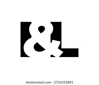 IL logo design in bold style. Black white identity symbol. Modern typography emblem. Corporate branding icon. Minimal business template.