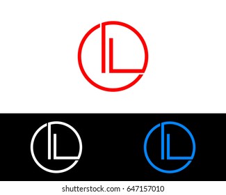 Il Logo. Letter Design Vector with Red and Black Gold Silver Colors



