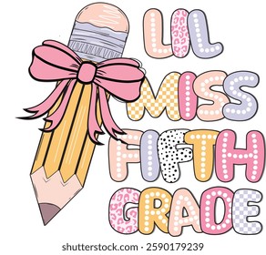 il miss firest, second, third, fourth , pre-k, fifth grade,  Lil miss second grade, Little, Coquette pincel, Dalmatian dots, checkered, leopard, back to school, 100 days, cheetah print, of, doddle bri