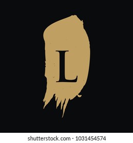 iL nitials gold grunge vector