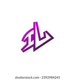 IL Premium emblem logo initial esport and gaming design concept