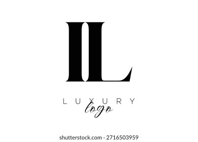 IL Serif Letter Monogram Typography Logo for Elegant Premium Branding Identity