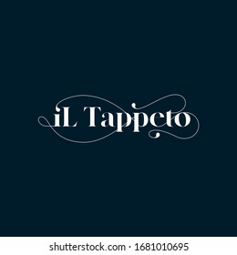 il tappeto logo design inspiration . il tappeto mean carpet . luxury il tappeto logo template . italian carpet logo design 