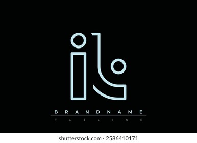 IL Technology Letter Logo Template. This tech letter logo is a graphic mark that uses letters to represent a technology company.