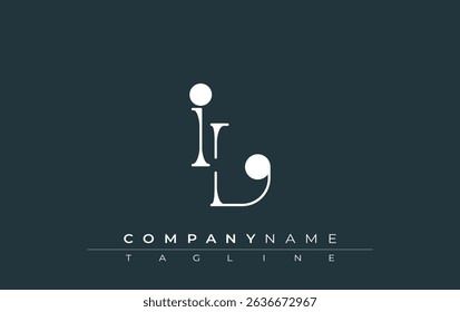 IL Typography Logo Design. Stylish monogram design depiction featuring the letters I and L combined in an artistic signature style, delivering a unique and creative visual representation.