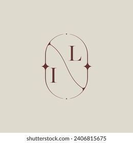 IL wedding classic in elegant monogram with high quality professional design that will print well