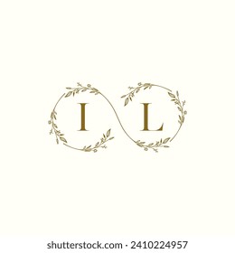 IL wedding infinity in elegant monogram with high quality professional design that will print well