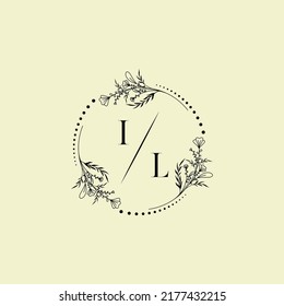 IL wedding initial logo letters in high quality professional design that will print well across any print media