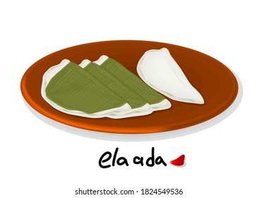 ila ada or ela ada indian Sweet Dish Food Vector