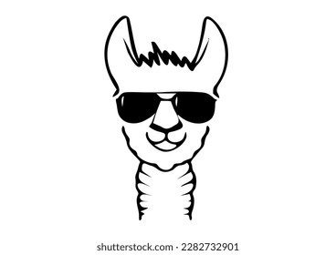 ilama vector illustration design for fashion fabrics, textile and graphics